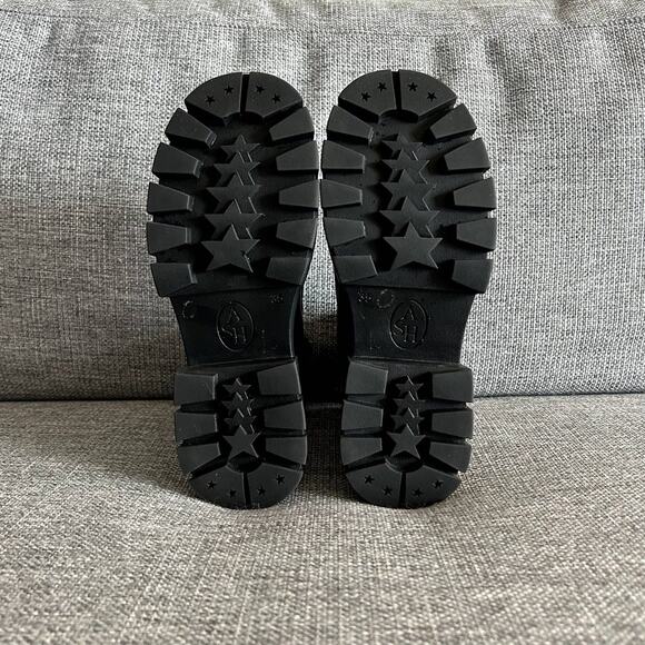 ASH Links Black Leather Platform‎ Chelsea Boots US 5 EU 35 Lug Sole Chunky Heel - Picture 8 of 16